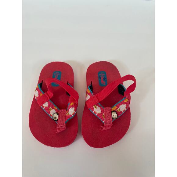 Red Kids Teva Mush Sandlas, Size 5 - Picture 1 of 3